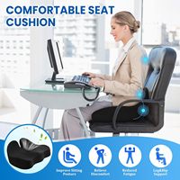 Coussin de siège en mousse à mémoire de forme ergonomique extra épais, amovible, lavable, personnalisable pour chaise de bureau, voiture, avion, voyage