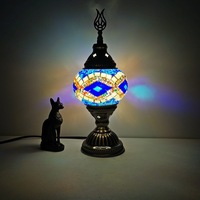 Lampe de table en mosaïque turque, faite à la main, style rétro vintage, lampe de bureau pour chambre à coucher, hôtel, café, décoration romantique, éclairage, lampe turque