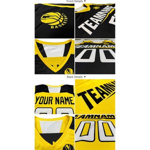 Uniforme en maille de performance de maillot de basket-ball réversible personnalisé avec impression de nom et de numéro personnalisée taille XS pour homme/garçon - Product Image 3