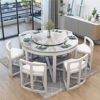 Modernes Ausziehbares Esszimmer-Set mit Holzrahmen und Verstecktem Stuhl Platzsparendes Design für Familienfeiern und Hotelnutzung