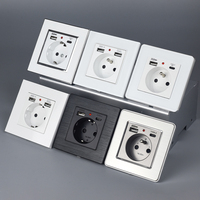 Prise SRAN avec usb et type c eu interrupteur d'alimentation chargeur prise murale usb