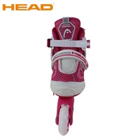 Patins à roulettes en ligne HEAD Aggressive Pink, réglables, roues en PU, semelle en cuir, roulements ABEC-5, certifiés EN13843