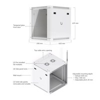 Ubiquiti UACC-Rack 12U 42U Rack réseau mural et sur pied 19 pouces, armoire rack réseau informatique 19 pouces, serveur UniFi W1178