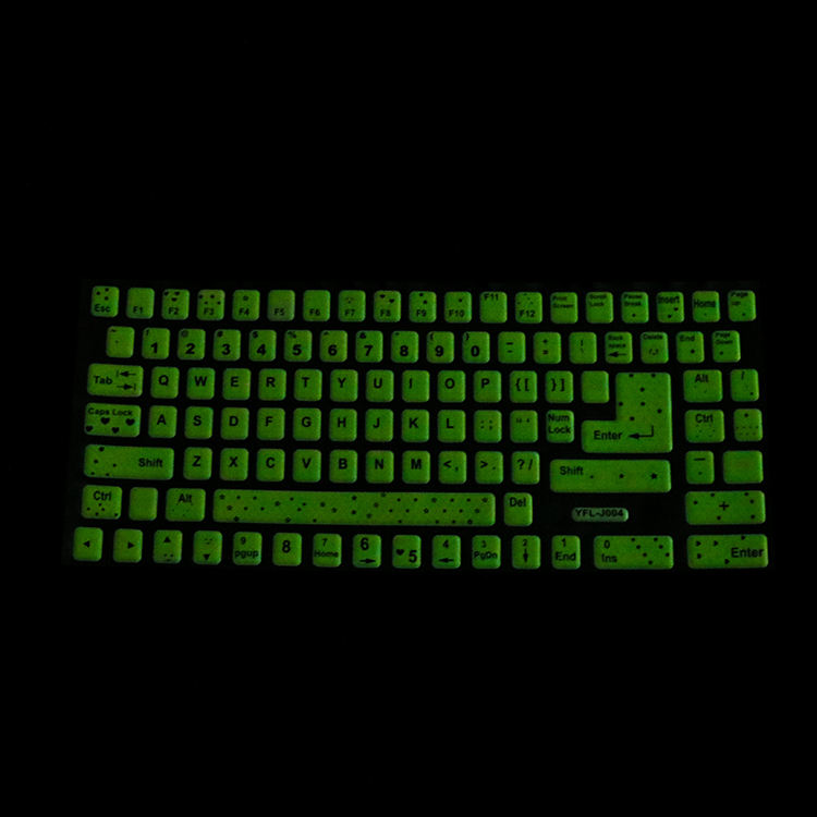 Glow dans l'autocollant de clavier sombre