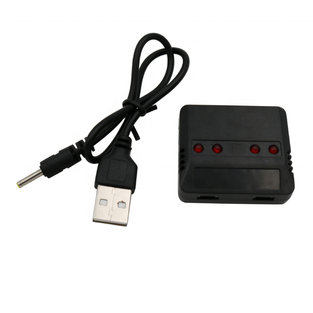 4 Port USB Charger Cheap for 3.7V Li-Po Battery Black Universal DC to DC Battery Charger Adapter