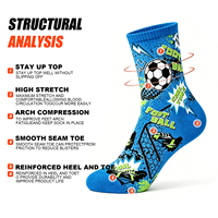 Chaussettes de sport personnalisées imprimées en 3D, chaussettes respirantes à haute élasticité, coton doux pour hommes, décontractées et sportives, certifiées CE, OEM