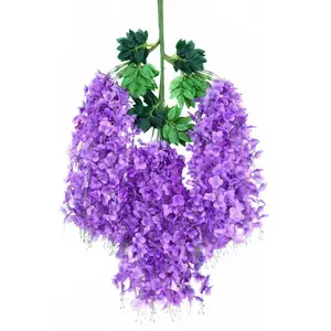 Artificial Silk Wisteria Vine Rattan Hanging Garland Silk Flowers String Home Party Wedding Decor 1DZ PACKED