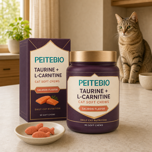PEITEBIO <span class=keywords><strong>Taurine</strong></span> L-Carnitine Friandises à mâcher pour chats pour une nutrition quotidienne des chats Saveur saumon 90 - Product Image 2