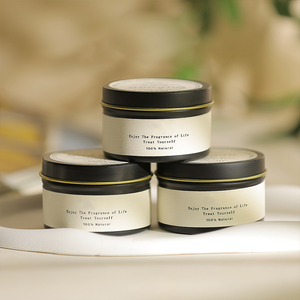 <span class=keywords><strong>Velas</strong></span> Aromáticas de Cera de Soya al por Mayor, Mini <span class=keywords><strong>Velas</strong></span> Pequeñas en Lata Dorada o Plateada para Regalo de Boda y Decoración del Hogar - Product Image 4