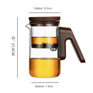 Théière en verre borosilicate haute résistance avec traitement de minuterie intelligent, capacité de 550 ml, bouteille filtrante à eau, ensemble de boisson, infuseur à thé intelligent - Product Image 6