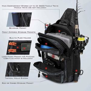 Free Sample Custom Candy Pattern Polyester Fishing Sling Tackle <b>Storage</b> Tool Bag for Fishing Hiking Hunting <b>Camping</b> - Product Image 5