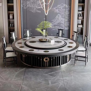 Mesa de Comedor Redonda Eléctrica de Estilo Chino con Función de Hot Pot y Rotación Automática, Duradera, para Sala de Estar - Product Image 3