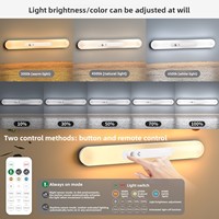 Bande lumineuse LED à détecteur de mouvement, dimmable, super lumineuse, rechargeable par USB, sans fil, à coller, veilleuse pour escaliers, marches, placard