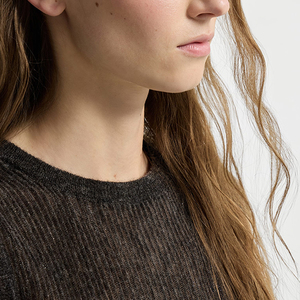Gilet in Lana a Costine Verticali con Micro Trama <span class=keywords><strong>Trasparente</strong></span>, Spalle Larghe, Maglione Base Minimalista Senza Maniche - Product Image 5