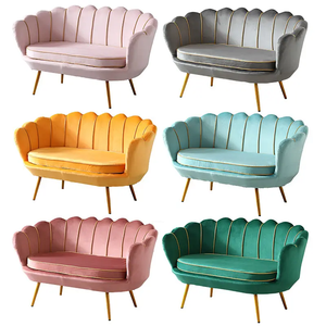 High Quality Custom Modern <b>Foldable</b> Waiting Sofa Set Curved Leisure Stool Chair with Velvet Fabric for Lobby Waiting Area - Product Image 3