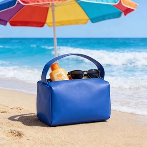 Waterproof PU Leather Travel Organizer Custom Logo <b>Large</b>-Capacity Handheld Cosmetic & Toiletry <b>Bag</b> - Product Image 4
