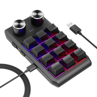 Clavier de programmation macro Macropad RGB Mini Hot Swap Gaming avec bouton personnalisé, touches à interrupteurs rouges, 3 touches, en plastique ABS, pour ordinateur portable F400