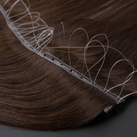 Extensions de cheveux humains vierges russes Remy bruts Super Double Drawn avec micro-anneaux invisibles en silicone et trame à perles XO