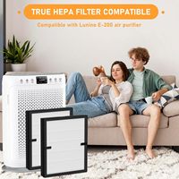 Système de filtration True Hepa 3 en 1 avec filtre à charbon actif compatible avec le purificateur d'air E-200 Lunino