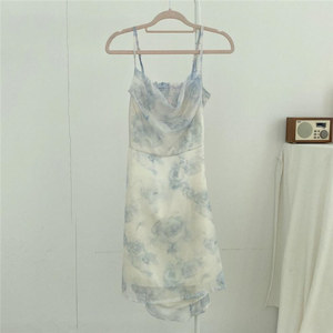 Abito corto coreano con stampa floreale estivo Casual da ragazza a linea Vestidos Sexy con scollo a V - Product Image 6