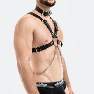 Mode Pu Lederen Choker Kraag Voor Mannen Goth Punk Choker Bondage Rock Ketting Festival Accessoires Verstelbare <span class=keywords><strong>Gay</strong></span> Voorkeur - Product Image 5