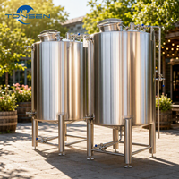 Cuve de mélange de bière en acier inoxydable Tonsen 1000L-5000L, cuve de mélange 10HL-50HL avec agitateur pour brasserie