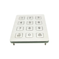 Claviers et pavés numériques métalliques matriciels en acier inoxydable 3*4 personnalisés, étanches, antivol et durables pour contrôle d'accès et casiers à colis