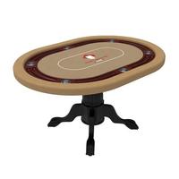 YH Crazy Clown Petite Table de poker Texas Holden en bois de forme ovale de 1.2m pour club de poker