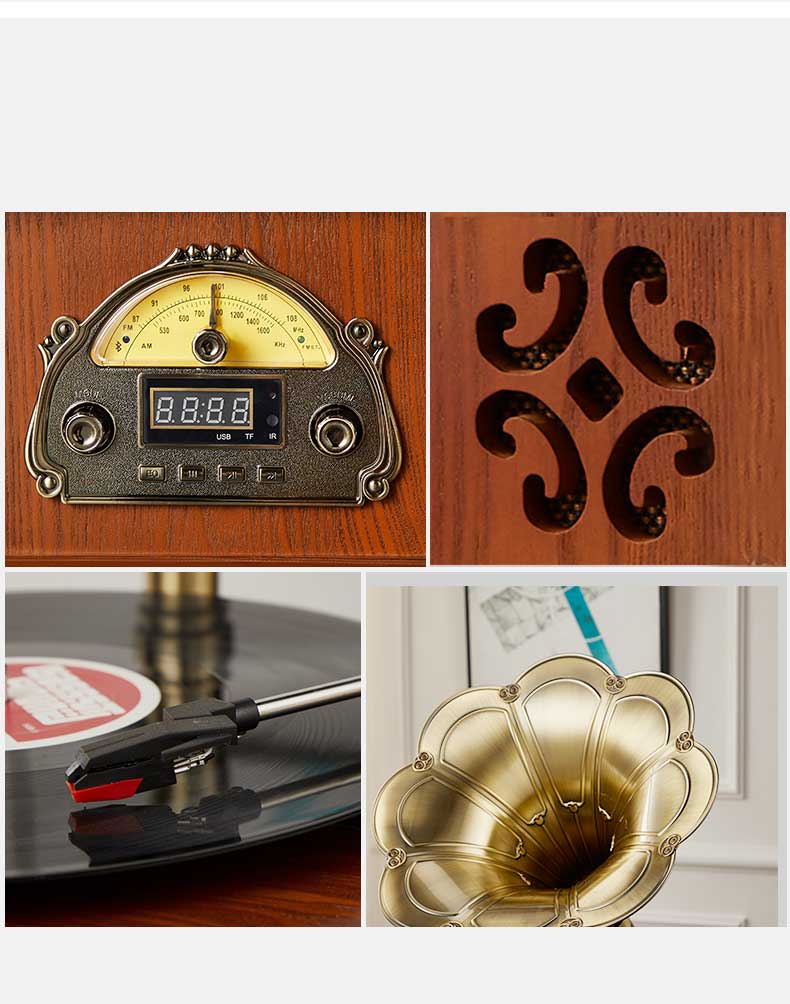 Gramophone Best Quality Sale Modern Turntable Vinyl Turntable Player Wooden Box Gramophone