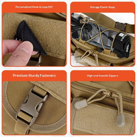 Sac banane triple unisexe d'extérieur avec fermeture éclair et fermoir, imperméable, respirant, léger, durable, en polyester Oxford, sac à dos 6L