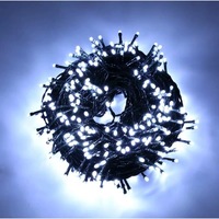 Lampu LED String 10m IP65 Tahan Air Warna-warni Lampu Suasana Tenda Camping Tenaga Surya Luar Ruangan