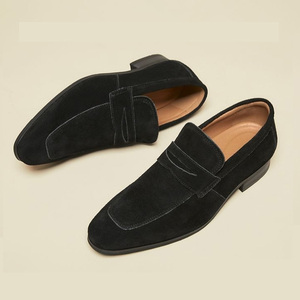 New Arrival Luxury Men's Dress Shoes Genuine Leather Loafers <b>Pointed</b> Toe Slip-On Height Increasing <b>Light</b> Fashion Trend - Product Image 4