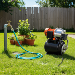 Bomba de agua de diafragma para pozo poco profundo de 1.6 HP y 1320 GPH con tanque de presión para uso en jardín - Product Image 2