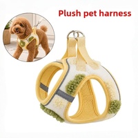 Harnais de poitrine pour chien BanabaPet, nouveau modèle automne-hiver, durable, anti-évasion, avec fleurs en peluche, pour chiens et chats universels