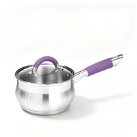Ensemble de casseroles de style américain en acier inoxydable de qualité supérieure, 2 pièces, écologiques, compatible induction, passe au lave-vaisselle, silicone