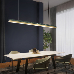 All-Copper Minimalist Luxury <b>Dining</b> Room Chandelier Linear Design Scandinavian Style for Bar Counter Tea Room <b>Lighting</b> Fixture - Product Image 1