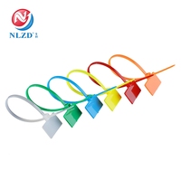 Attaches-câbles en nylon 4x200mm avec étiquettes d'identification pour câbles réseau