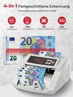 Machine à compter les billets Huaen H-A16 avec détection de contrefaçon UV/MG/IR/DD, 1100 billets/minute, affichage LCD, mode de comptage par lots