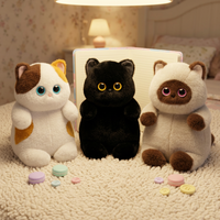Bigsmartfish Simpatico Gatto di Peluche AI, Giocattolo Interattivo con Espressioni Emozionali, Chat Multilingue, Regalo Educativo per Bambini
