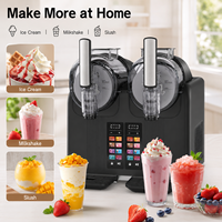 Machine à glaces puissante 460W avec boîtier ABS et double cylindre pour la création de desserts maison lors de vos week-ends en famille