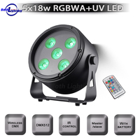 Projecteur LED Mini Par IP65 18W RGBWA UV avec batterie 5000mAh et télécommande WIFI via application pour DJ, mariages et événements scéniques