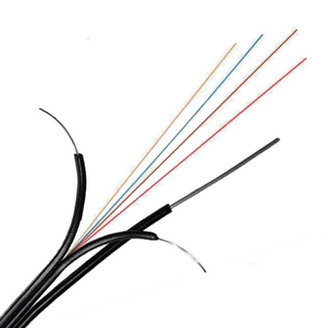 FTTH Indoor Outdoor 1KM 2KM 1 2 4 Core G657A1 Optical Fiber Drop Cable Factory Price Product Communication Cables