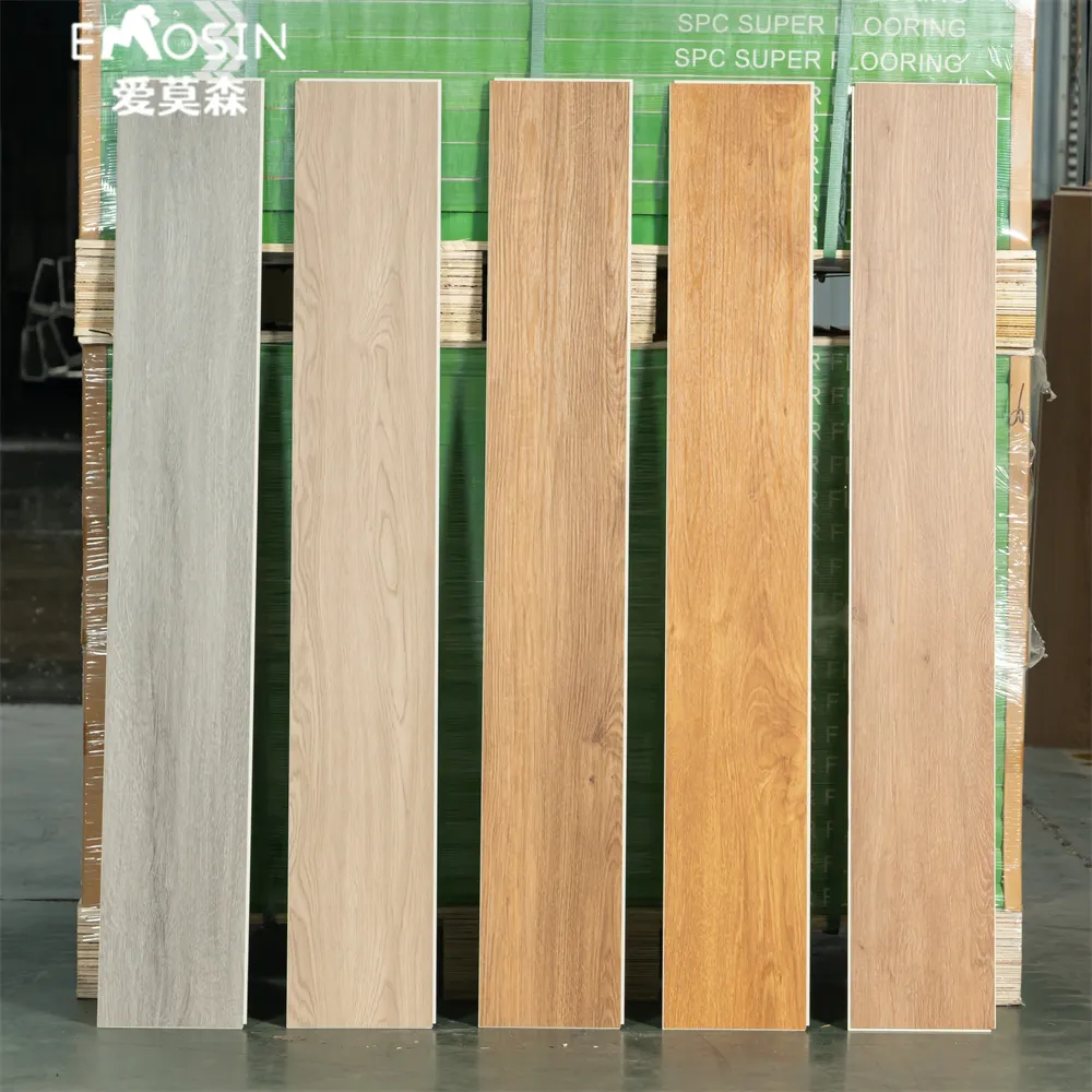 पीवीसी फर्श vinyl प्लास्टिक लकड़ी अनाज छठे वेतन आयोग क्लिक फर्श