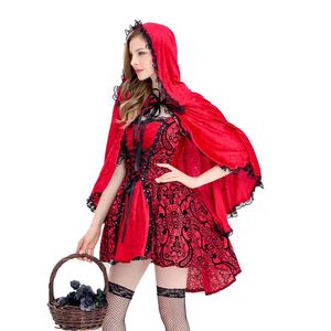 Disfraz <span class=keywords><strong>de</strong></span> <span class=keywords><strong>Caperucita</strong></span> <span class=keywords><strong>Roja</strong></span>, disfraz <span class=keywords><strong>de</strong></span> fantasía <span class=keywords><strong>de</strong></span> Halloween, disfraz <span class=keywords><strong>de</strong></span> <span class=keywords><strong>cuento</strong></span> <span class=keywords><strong>de</strong></span> <span class=keywords><strong>hadas</strong></span> para fiesta, traje <span class=keywords><strong>de</strong></span> Cosplay para mujeres adultas - Product Image 5