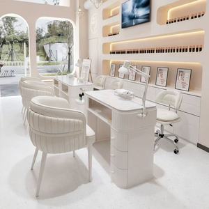 Muebles para Salón de Uñas, Mesa y Silla de Manicura de Diseño Moderno para Instalaciones de Belleza y Ocio, Mesa de Manicura - Product Image 2
