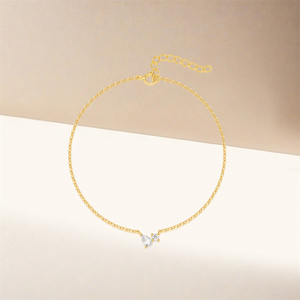 Pulsera con Colgante de Flor de Circonio y Mariposa de Lujo con Gota de Agua S925 para Niñas - Product Image 2