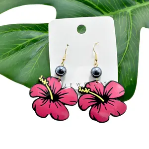 Orecchini da spiaggia con ciondoli personalizzati gioielli hawaiani all'ingrosso acetato acrilico orecchini tribali