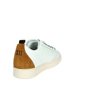 Twelve Men's Sneakers <b>JUMP</b> White Leather Basketball Style <b>Shoes</b> - Product Image 3