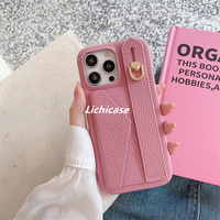 Lichicase mode dame en cuir Mobile couverture arrière pour Honor X70 X9D X6C X60 GT bracelet carte sac coque de téléphone