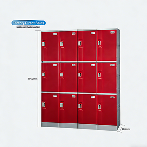 Casier de rangement Bo Jiao en plastique ABS antirouille avec serrure à clé réglable pour sacs de sport, entrepôts, appartements et casiers de personnel - Product Image 1
